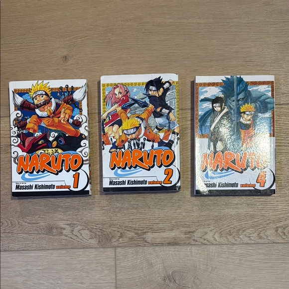 Naruto Manga Volumes 1, 2, and 4 - Picture 1 of 2